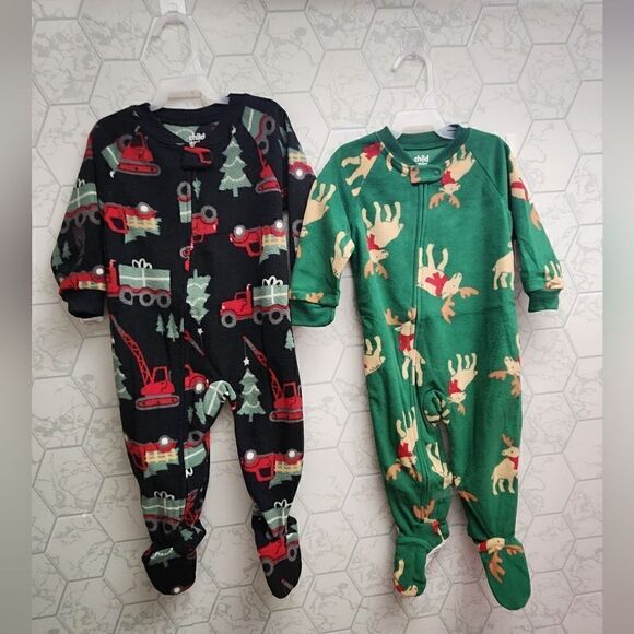 Nwt Baby Boy Sz 12, Christmas Pajamas Bundle - Picture 2 of 11